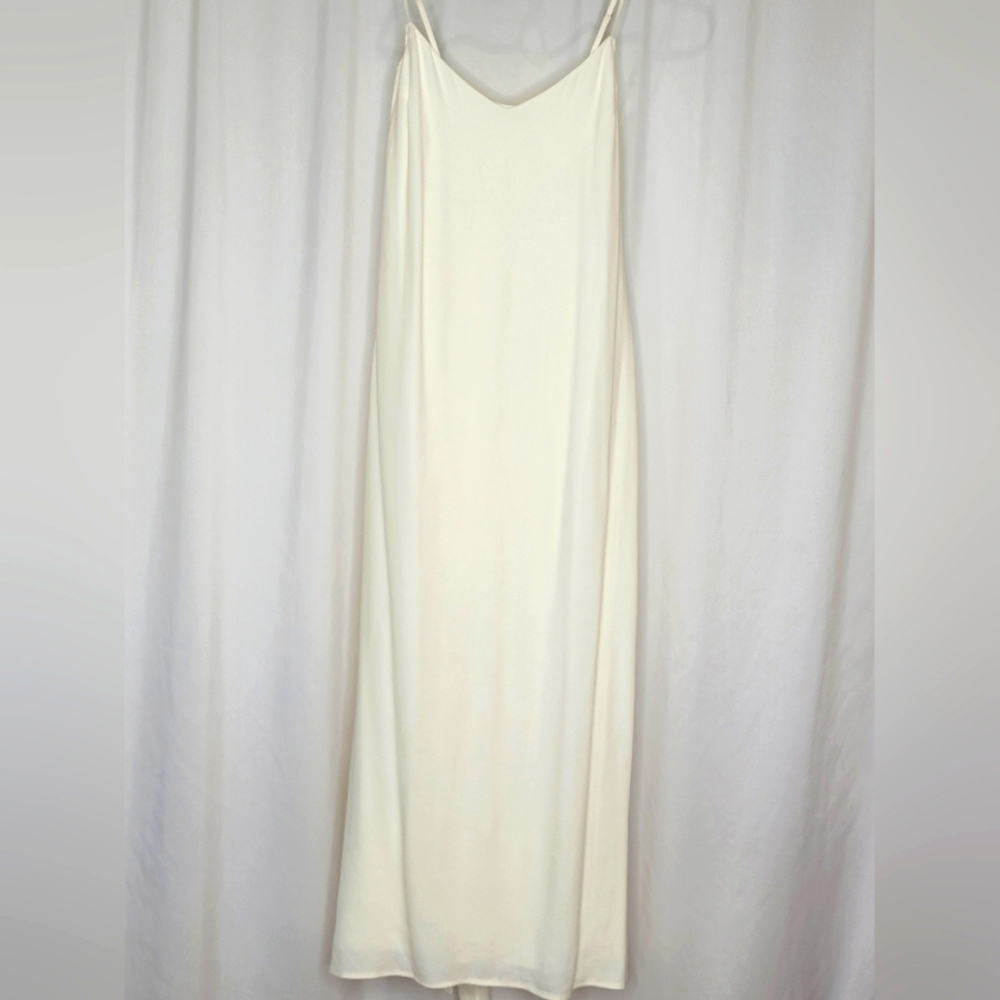 Reformation Spaghetti Strap Fully Lined Sheath Dress w/ Long Self-Tie Bow - 2